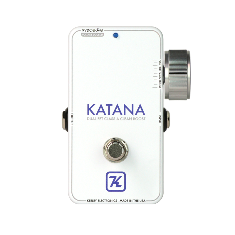 Used Keeley Katana Clean Boost Pedal - Throwback White Edition