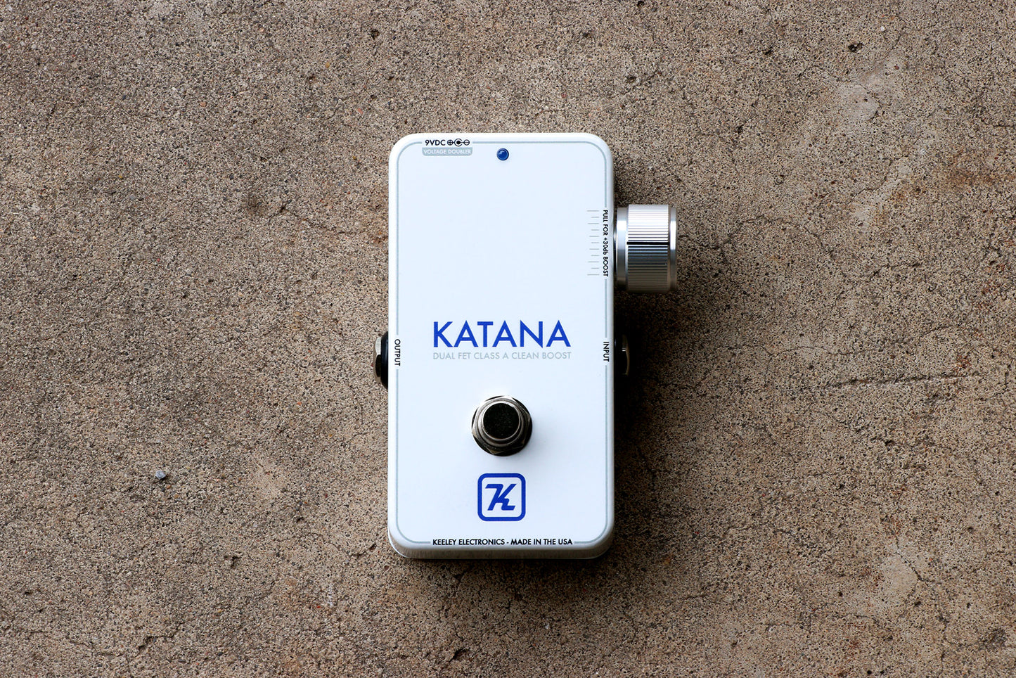 Used Keeley Katana Clean Boost Pedal - Throwback White Edition