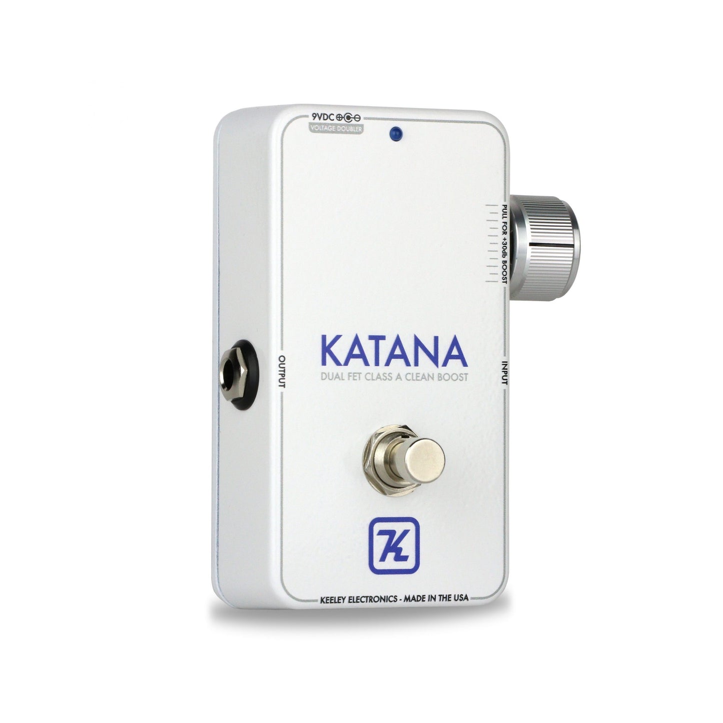 Used Keeley Katana Clean Boost Pedal - Throwback White Edition